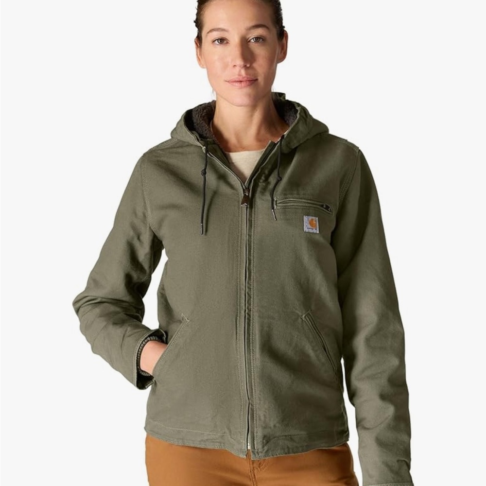 Carhartt Women's 104292 Women's Loose Fit Washed Duck Jacket - Sherpa Lined